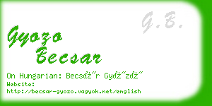 gyozo becsar business card